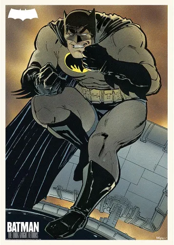 Miniatura 34 de MIGHTYPRINT DC Comics - Batman - Batman - Sunset City - Arte de pared duradero de 17 x 24 pulgadas, no hecho de papel, coleccionable con licencia