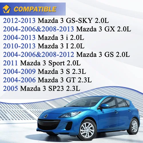 Miniatura 2 de Tanque de expansión del radiador del depósito del refrigerante del motor delantero para Mazda 3 2004-2013 2.0L 2.3L 603-043