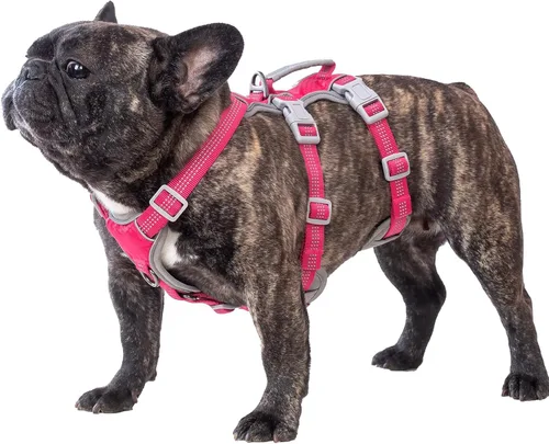 Miniatura 23 de Huntboo Arnés para perro a prueba de escape, arnés reflectante con mango acolchado, transpirable, duradero, chaleco ajustable para perros medianos
