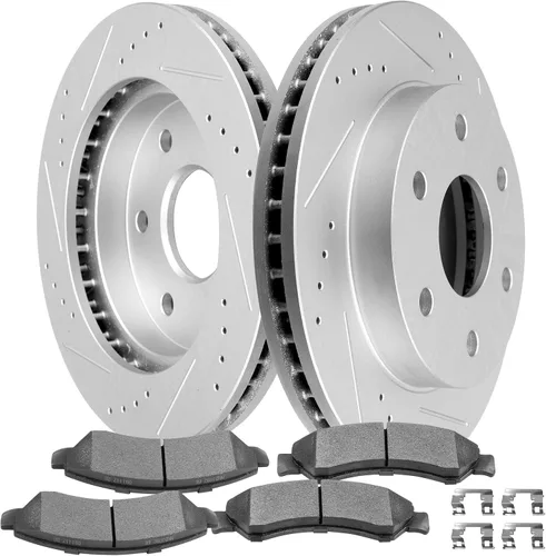 Miniatura 25 de SCITOO Brake Kits For Jeep For Cherokee 1999-2001,For TJ 1999-2006,For Jeep For Wrangler 2000-2006 Front Drilled & Slotted Disc Brakes Rotors and