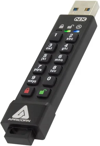 Miniatura 3 de Apricorn Aegis Secure Key 3 NX 64GB 256-bit Encriptada FIPS 140-2 Nivel 3 Validada Secure USB 3.0 Flash Drive, ASK3-NX-64GB, negro