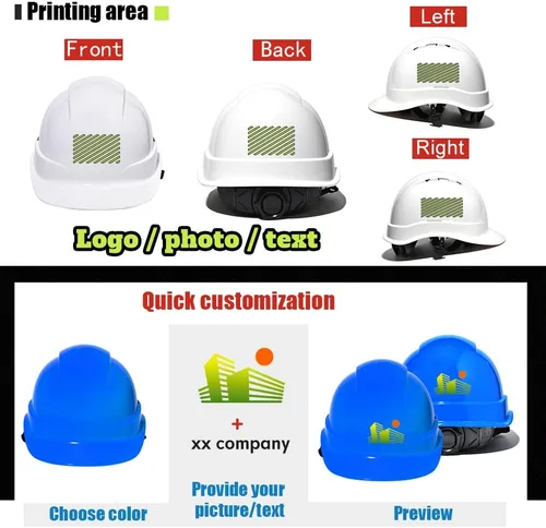 Miniatura 2 de Casco de seguridad para el trabajo al aire libre con logotipo personalizado (blanco)) blanco (standard-White)