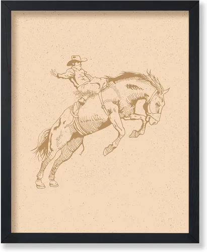 Miniatura 13 de Poster Master Póster de Rodeo marrón – Estampado retro de vaquero sobre caballo – Arte de vaquero – Arte occidental – Arte del salvaje oeste