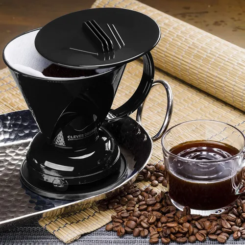 Miniatura 4 de Clever Gotero y filtros de café, grande de 18 onzas (negro), Barista's Choice, plástico seguro sin BPA, incluye 100 filtros