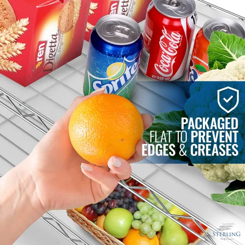 Miniatura 7 de Sterling Shelf Liners para sistema de estante de alambre: juego de 4 en grafito: 14 x 36 pulgadas: esteras de plástico para estanterías de alambre