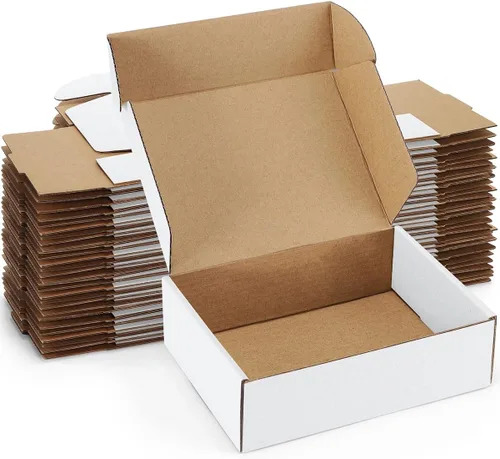 Miniatura 17 de Cajas de Envío de 12x9x3 Pulgadas: Paquete de 22 Cajas de Cartón para Embalaje, Cajas de Envío Blancas para Embalaje de Pequeñas Empresas, Cajas