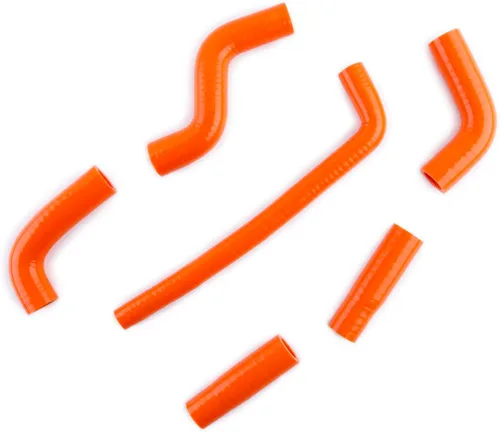 Miniatura 4 de JOIUYOLJ Kit de manguera de radiador de silicona de 3 capas compatible con KTM 400/525 EXC 2002-2006 (naranja)