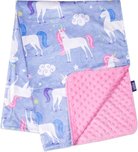 Miniatura 16 de Wildkin Manta de felpa para bebé, comodidad suave y acogedora, ideal para niños pequeños, viajes y guardería, rayas azules
