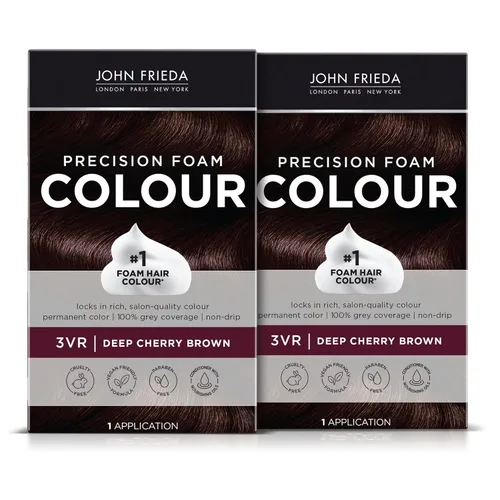Miniatura 24 de Espuma de color John Frieda, precisión 4R Rojo Oscuro Marrón