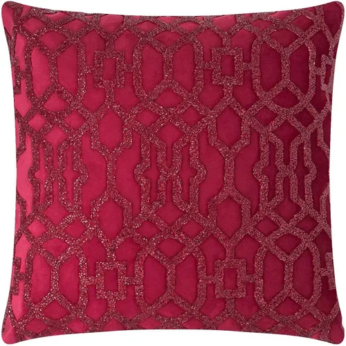 Miniatura 12 de Almohada de celosía, diamantes de imitación brillantes en terciopelo suave, inserto de fibra hipoalergénica, funda lavable, única, decoración