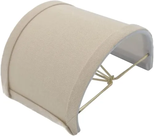 Miniatura 2 de Upgradelights Pantalla de lámpara de pared de medio barril de 4.5 pulgadas (lino beige)