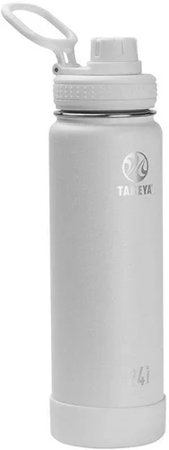 Miniatura 9 de Takeya Actives - Botella de agua de acero inoxidable, con aislamiento térmico y tapa de boquilla, capacidad de 24 onzas, color azul piedra Piedra