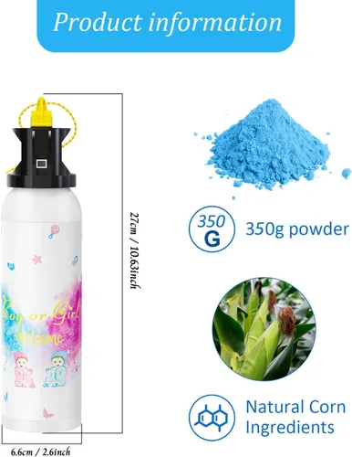 Miniatura 5 de SRG Extintor de incendios grande para revelación de género 2 paquetes de extintor de revelación de género azul para bebé niño Decoraciones e Big