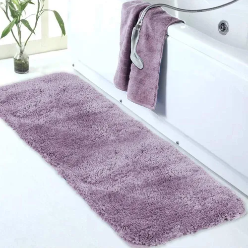 Miniatura 82 de Walensee Alfombra de baño antideslizante (16 x 24 pulgadas, color rubor) absorbente de agua, microfibra suave, lavable a máquina, alfombra de baño