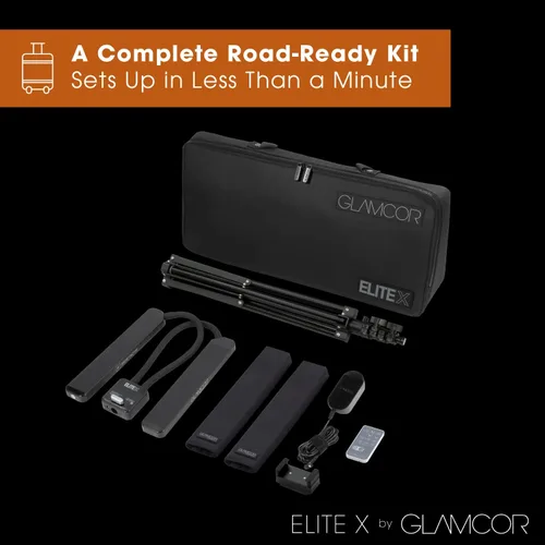 Miniatura 3 de GLAMCOR Elite X Kit de iluminación LED portátil para extensión de pestañas, esteticista, maquillaje, filmación y fotografía 5600K de luz diurna