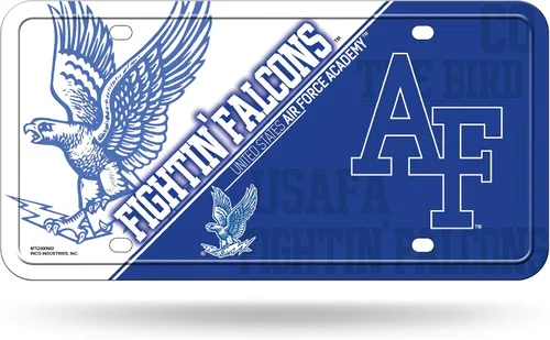 Miniatura 47 de NCAA etiqueta de metal para auto, negro