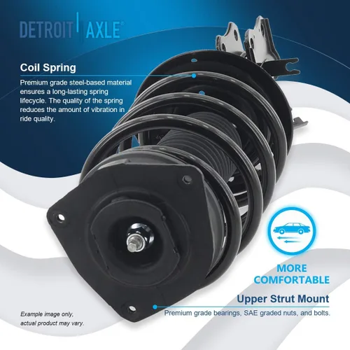 Miniatura 3 de Detroit Axle - Amortiguadores de puntales para Nissan Sentra 2007-2012 [Base S SL SR] Puntales delanteros completos con amortiguadores traseros