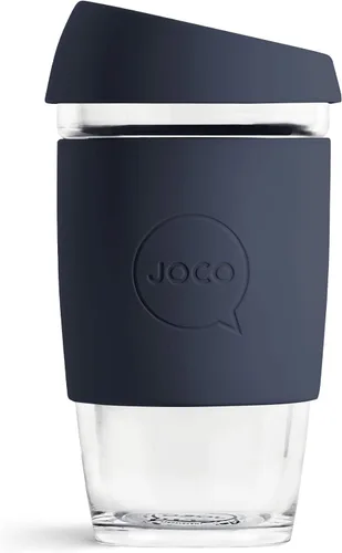 Miniatura 18 de JOCO Taza 4oz - Taza clásica reutilizable de vidrio de borosilicato eco-innovador - (Mood Indigo)