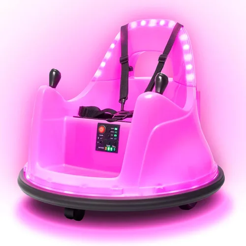 Miniatura 13 de Kidzone Coche chocón inteligente para niños pequeños y niños de 1,5 a 6 años, juguete eléctrico de 12V con 2 velocidades, juguete de choque