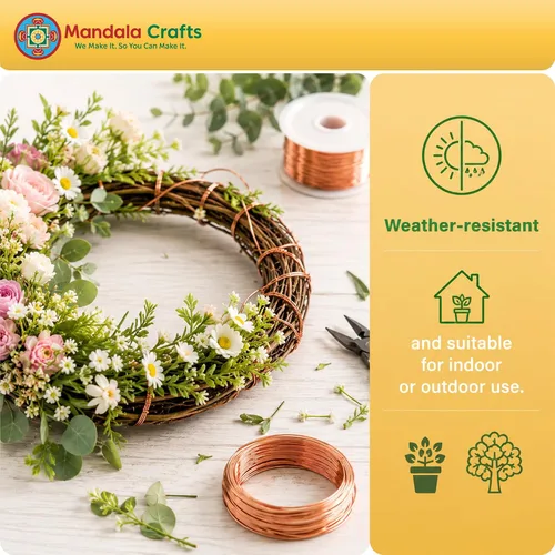 Miniatura 5 de Mandala Crafts Alambre de cobre puro calibre 18 para hacer joyas, envolver, esculpir y electroculturar jardinería – 3.3 x 5 yardas surtido