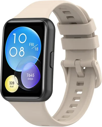 Miniatura 27 de Senter Correas de repuesto de goma suave de liberación rápida para Huawei Watch Fit 2 Smart Watch Blanco