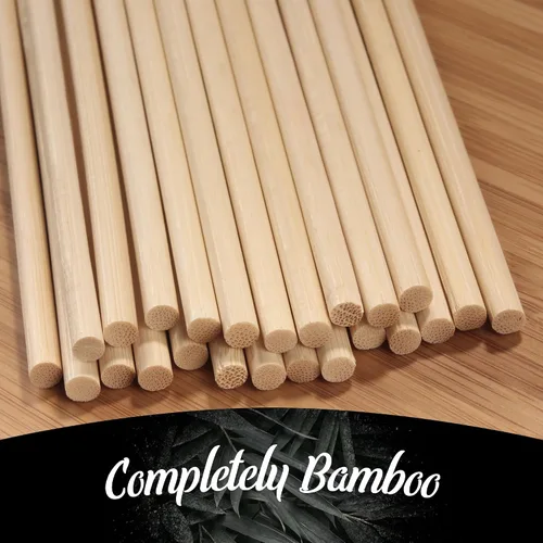 Miniatura 5 de BambooMN - Brochetas multiusos de bambú para alimentos de punta afilada de 5 mm - 6.5" (16.5cm) - 100 piezas