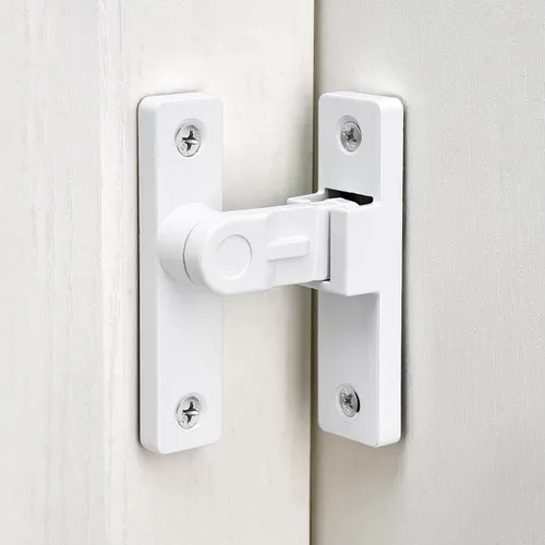Miniatura 8 de INIRET Cerradura de pestillo giratorio dorada de 90 grados, cerraduras de ángulo recto de aleación de zinc, para mayor seguridad y privacidad