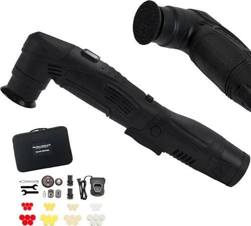 Miniatura 14 de Maxshine Mini pulidora inalámbrica profesional de 3 piezas con kit de compuesto de corte y pulido (M0312 V2) - Ligero (1.93 libras), 6 velocidades