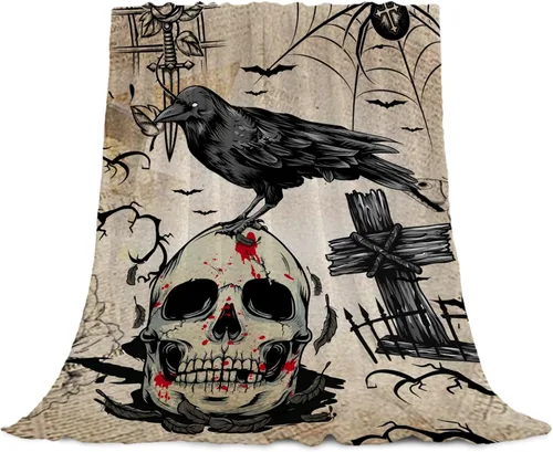 Miniatura 7 de YeeJu Manta de Halloween con diseño de calabaza y gato negro, manta de bebé pequeña para regazo, bebé, bebé, cuna, carriola, acogedora, suave