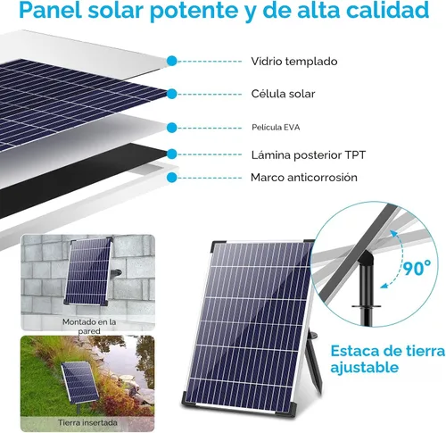 Miniatura 2 de POPOSOAP Bomba de Agua Solar 12W, Bomba de Fuente Solar de Agua con Bomba Sumergible de Estanque de 160GPH de Flujo Ajustable para Fuente Solar