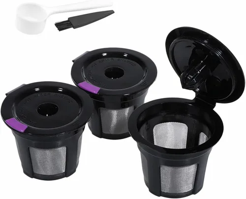 Filtros de café reutilizables K Cups – 3 paquetes de cápsulas de café compatibles con cafeteras Keurig 2.0 y 1.0 – Fit K Elite K Classic K Compact K