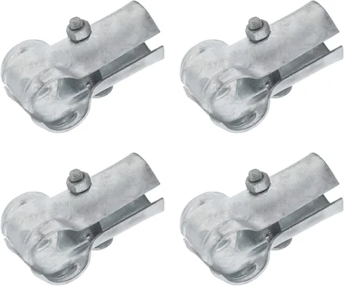 Miniatura 9 de VIVIDA Abrazaderas de riel - Conectores de panel T para tubería de 1-5/8", accesorios de valla de eslabones de cadena, 6 piezas