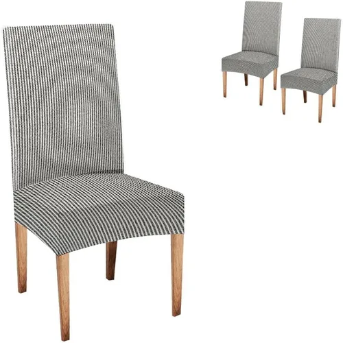 Miniatura 105 de CAPSCEOLL Juego de 4 fundas elásticas para sillas Parsons de color marrón y gris, universales, extraíbles y lavables, fundas de asiento protectoras