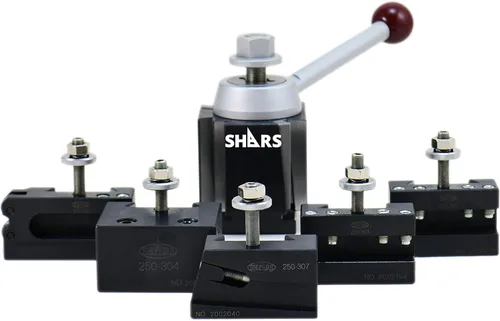 Miniatura 4 de Shars AXA - Juego de 6 postes de herramientas de cambio rápido tipo cuña para torno de 6 a 12 pulgadas 202-9474C M