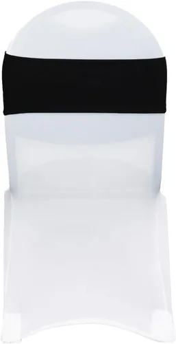 YOUR CHAIR COVERS - Bandas elásticas de elastano para sillas, color negro (paquete de 10), bandas elásticas universales para banquetes, fiestas,