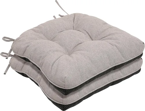 Miniatura 17 de RACE LEAF Cojines para sillas de comedor, paquete de 4 unidades, almohadillas de espuma viscoelástica para sillas de cocina con lazos y respaldo