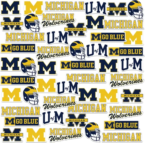 Miniatura 18 de Universidad Estatal de Michigan - Paquete variado de 50 calcomanías de vinilo grandes de lujo para laptop, botella de agua, álbumes de recortes