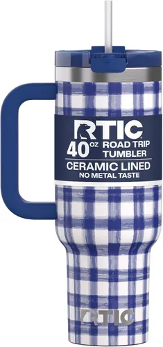 Miniatura 39 de RTIC Vaso Tumbler de Viaje por Carretera de 30 oz con Doble Pared Revestido de Cerámica Aislado Taza Portátil de Café de Viaje de Acero Inoxidable