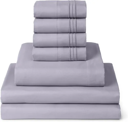 Miniatura 76 de Mellanni Juego de Sábanas Split King - Colección Icónica de 7 Piezas para Ropa de Cama, (Incluye 4 Fundas de Almohada), Bolsillo Profundo de 16 1394