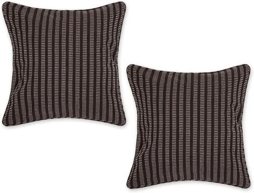 Miniatura 16 de DII Colección de fundas de almohada, algodón reciclado, cremallera oculta, 18x18, Dobby Plus, blanco roto, 2 piezas