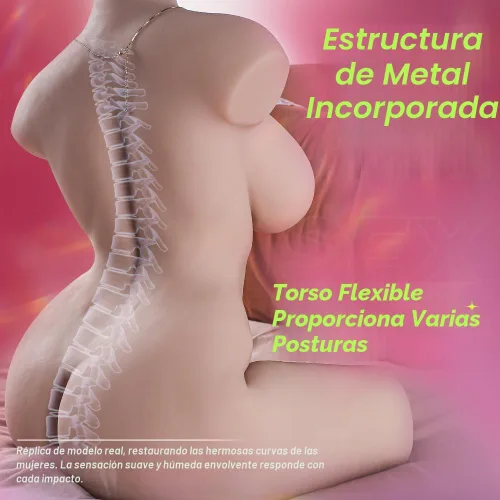 Miniatura 4 de Muñeca sexual de tamaño real de 37.5 libras para hombres con torso flexible, textura realista de piel de carne de cuerpo completo, trasero suave