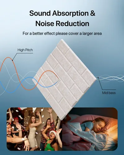 Miniatura 2 de Kuchoow Paneles de pared insonorizados, paneles a prueba de sonido para pared, paquete de 12 paneles acústicos autoadhesivos que absorben el sonido