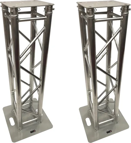 (2) 4.9 ft de iluminación DJ de aluminio braguero ligero de peso ligero de 4.92 pies cabeza móvil del sistema de tótem de 4.92 pies! F34 Tipo