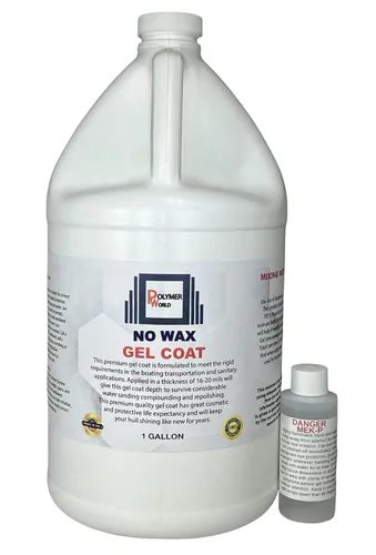 Gelcoat blanco de 1 galón sin cera - Capa de gel isoftálico NPG de fibra de vidrio, sellador y restaurador de reparación de barcos marinos - Base de
