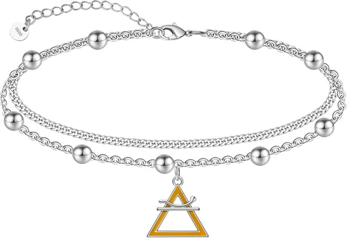 Miniatura 7 de CHIC & ARTSY Tobilleras de plata de ley S925 para mujer, pulsera de tobillo ajustable multicapa para playa, joyería de verano para mujer, de 10 a 11