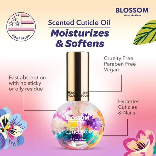Miniatura 8 de Blossom Hidratante, hidratante, fortalecedor, aceite perfumado para cutículas, infundido con flores reales, fabricado en Estados Unidos, 1.26 onzas