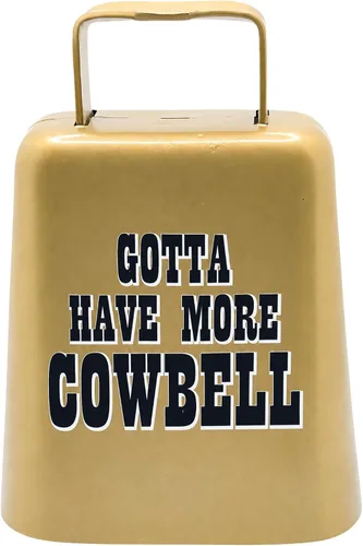 Miniatura 18 de Bevin Bells "Gotta Have More Cowbell" (X-Pequeño) Campana de Vaca de Kentucky con Color Cobre Hecha de Acero Fabricantes de Ruido Fuerte