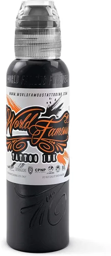 Miniatura 20 de World Famous - Tinta negra opaca para tatuaje, ultra fina, de larga duración para forro, sombreado y maquillaje permanente, suministros de tatuaje