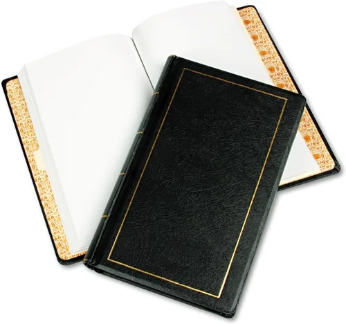 Wilson Jones Libro de minutos corporativo, tamaño legal 8.5 x 14 pulgadas, 250 páginas, negro (W0395-31)