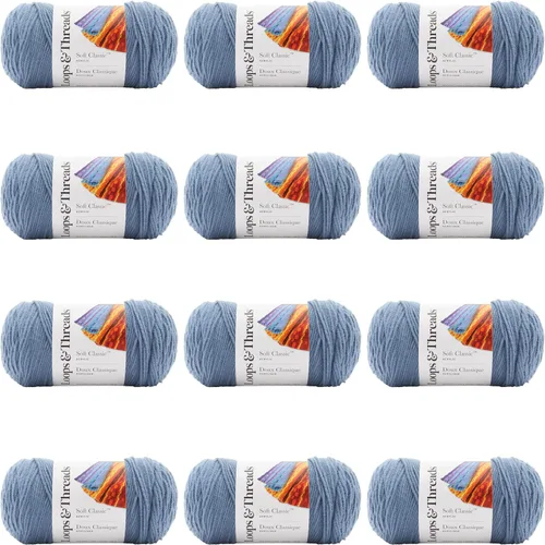 Miniatura 31 de MICHAELS Paquete de 12: Hilo sólido Soft Classic™ de Loops & Threads®